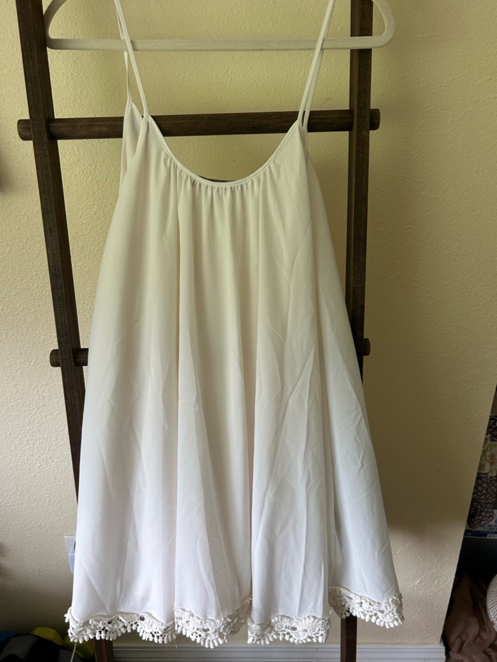 Lovers + Friends Ivory Gathered Neck Slip - Picture 3 of 9